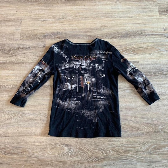 Vintage Y2K funky wine top - Picture 4 of 4